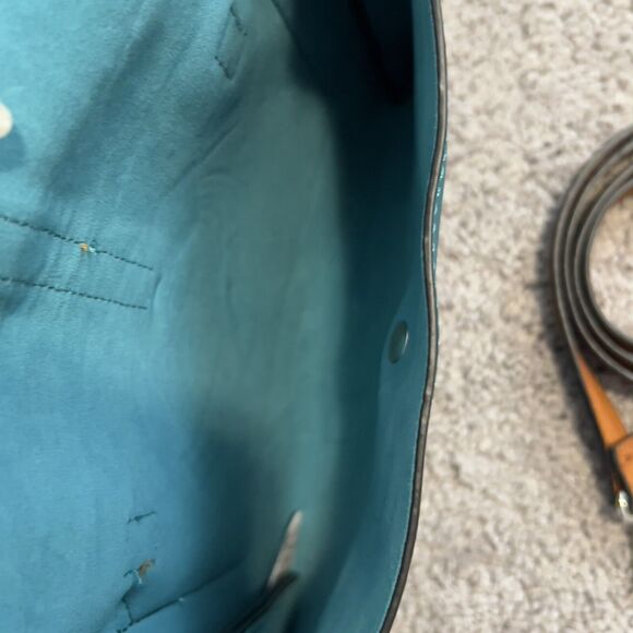 Charming Charlie Ivory and Teal Purse Bag Lot of 2 Crossbody - Picture 3 of 12